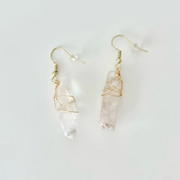 Clear Crystal Earrings - Picture 6 of 6